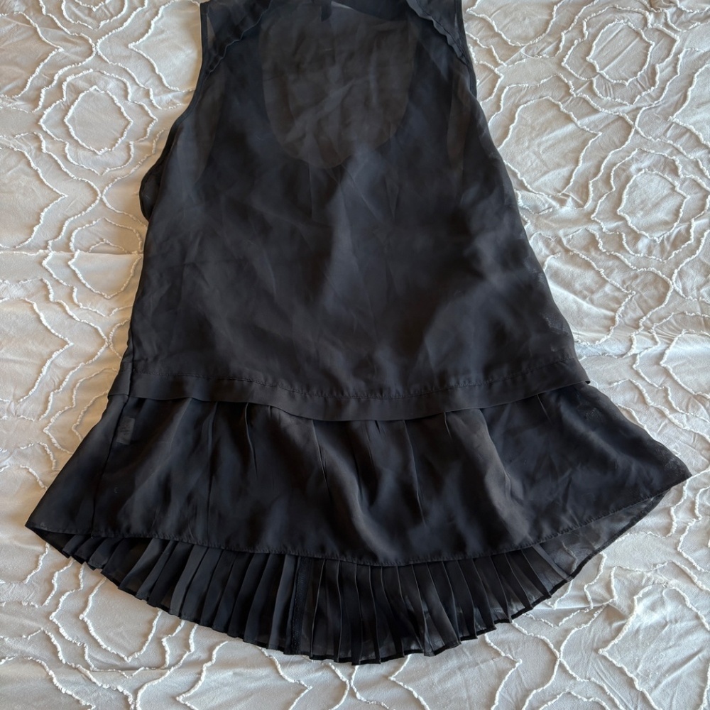VINTAGE American Eagle Chiffon Pleated Tank - Picture 3 of 3